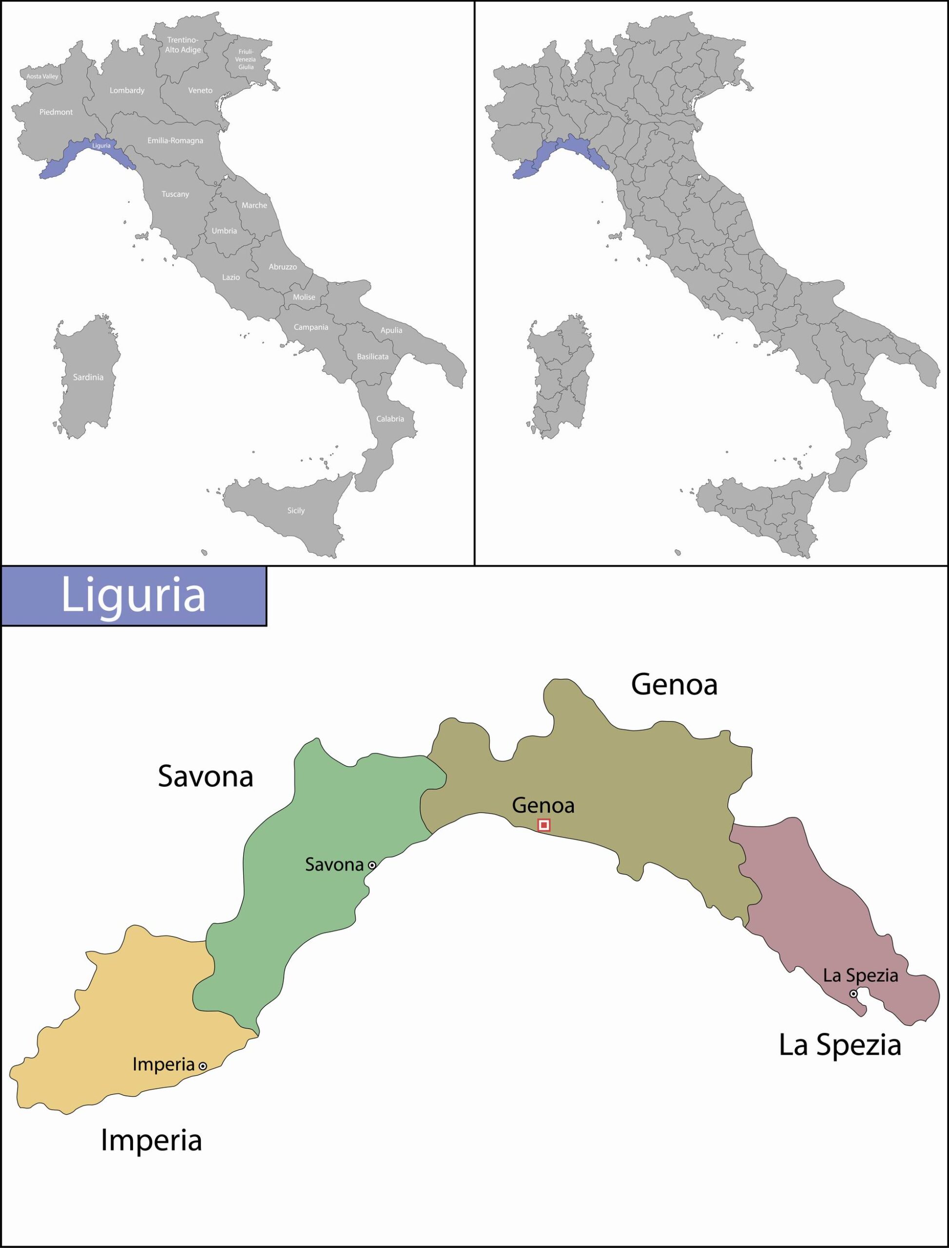 Liguria térképe