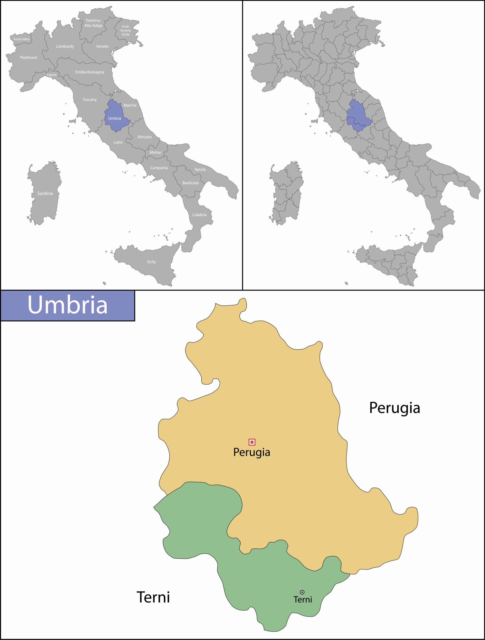 Umbria térképe