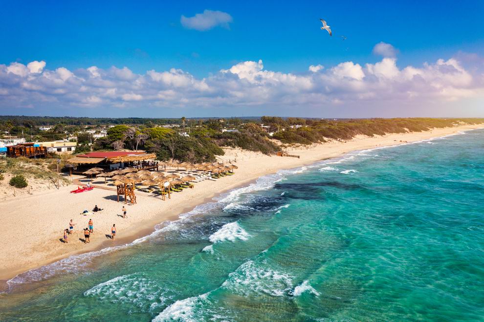 Punta Prosciutto strand, Puglia strandok
